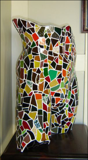 Harlequin Male Mosaic Torso by Kelie Savage