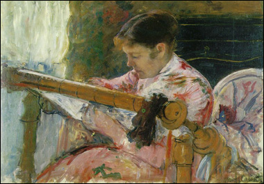 Lydia Seated at an Embroidery Frame by Mary Cassatt