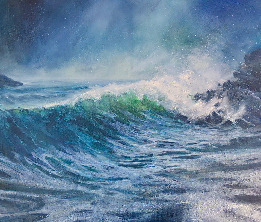 Ocean wave painting